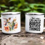 Bird watcher enamel mug 5