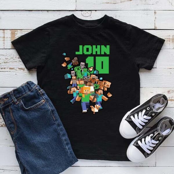 Minecraft Custom Birthday T-Shirt