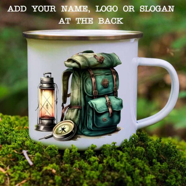 Enamel mug back pack