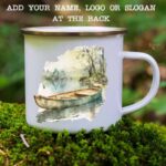 Enamel mug canoe
