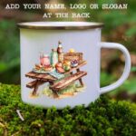 Enamel mug picnic table