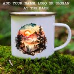 Enamel mug sunset