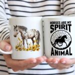 Horse with sunflowers coffee mug 12
