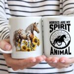 Horse with sunflowers coffee mug 13