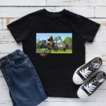 Minecraft Shirt Steve on horse