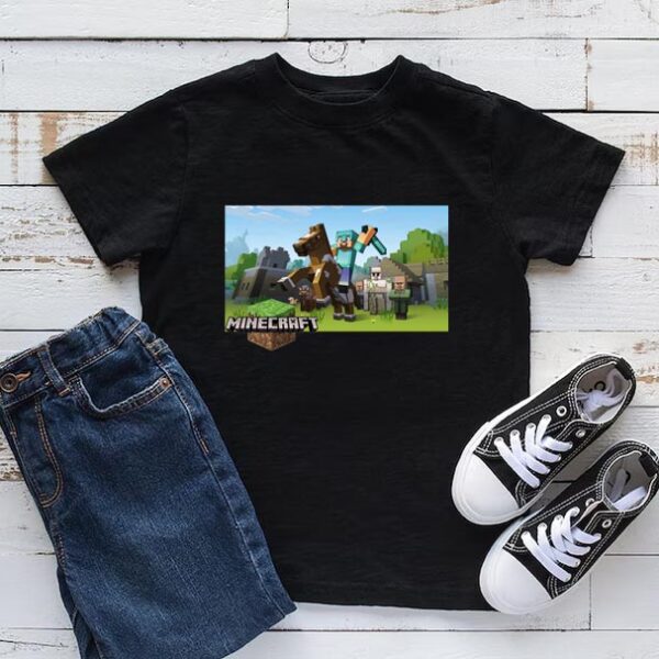 Minecraft Shirt Steve on horse