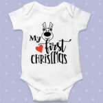 My first Christmas Baby grow Reindeer