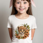 Floral Baby Cheetah girls T-shirt