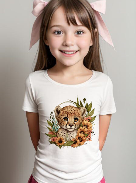 Floral Baby Cheetah girls T-shirt