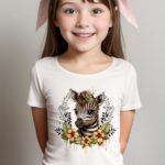 Floral Baby Zebra girls T-shirt