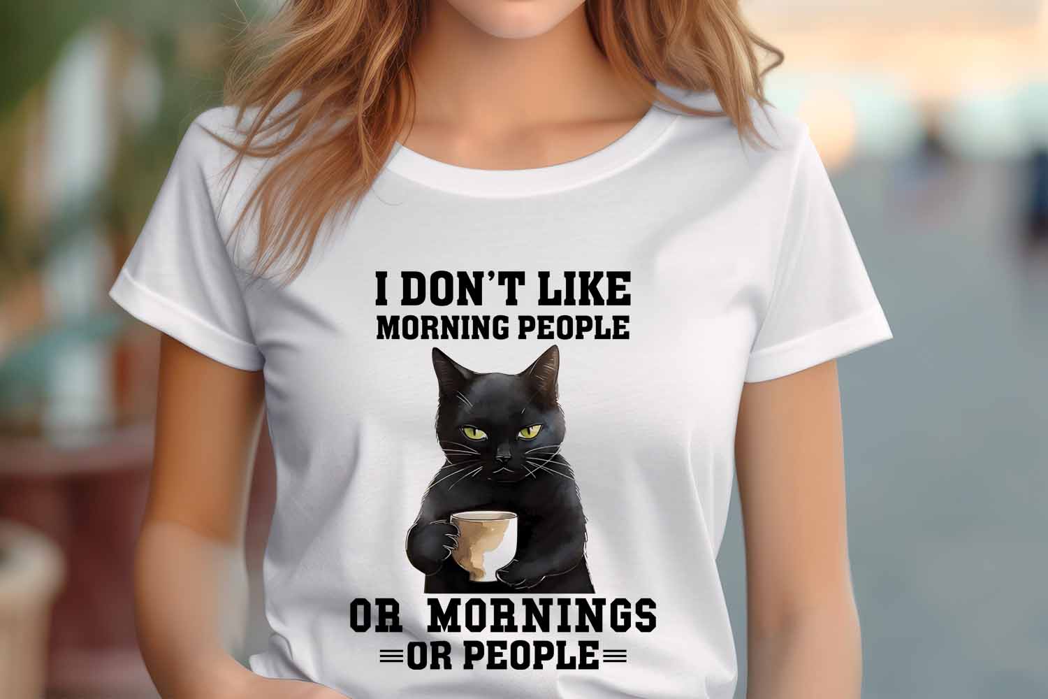 I dont like morning people Ladies T-shirt