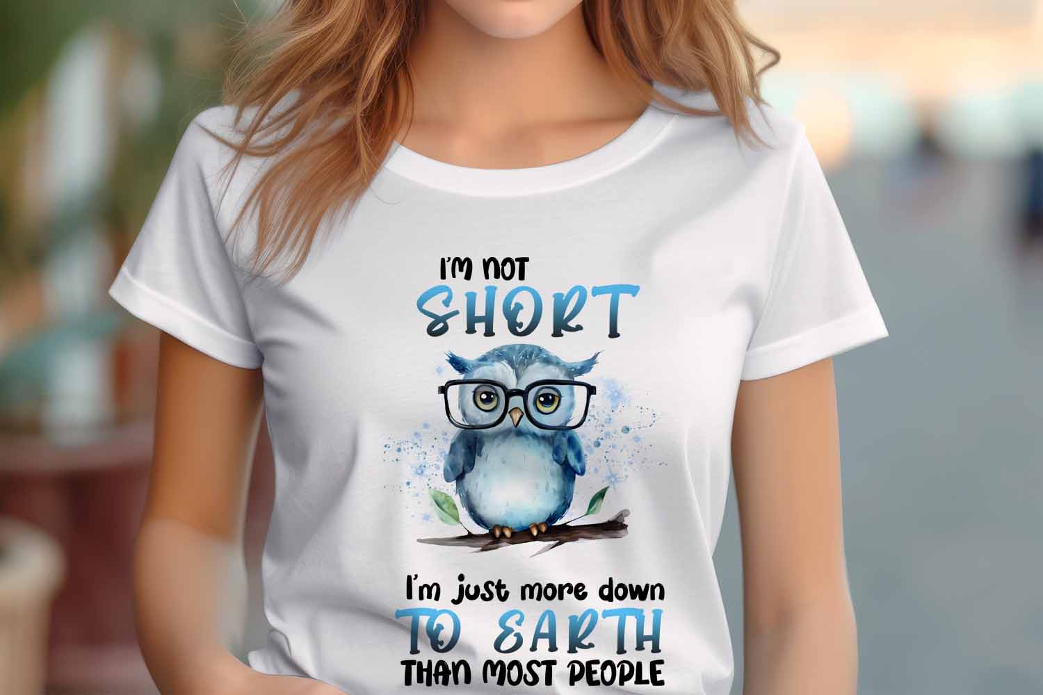 I'm not short Ladies T-shirt
