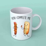 You complete me Hotdog coffee mug
