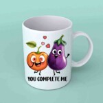 You complete me peach coffee mug
