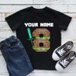 Customised minecraft Birthday shirt
