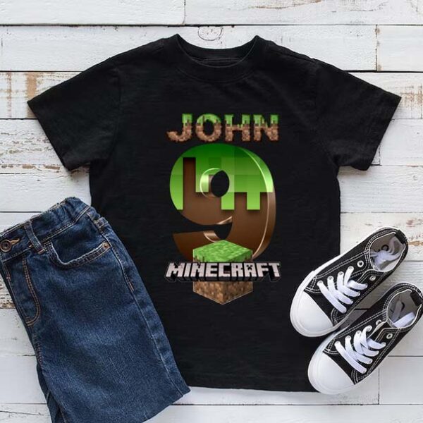 Minecraft Number Birthday T-Shirt