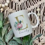 Protea initial mug
