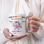 With a fuck fuck here unicorn mug 2