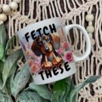 Fetch these Dachshund middle finger mug