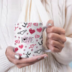 Love and flying hearts mug