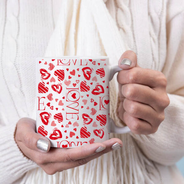 Love and hearts mug