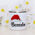 Personlized Christmas enamel mug