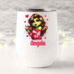 Green girl and wine Tumbler 1