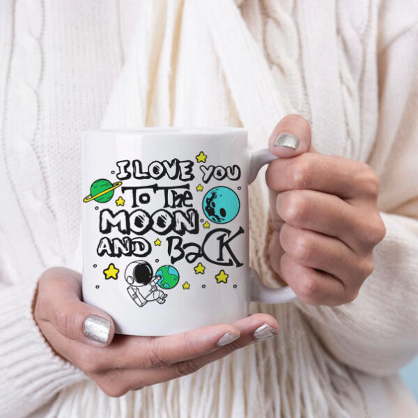 I love you to the moon and back mug A