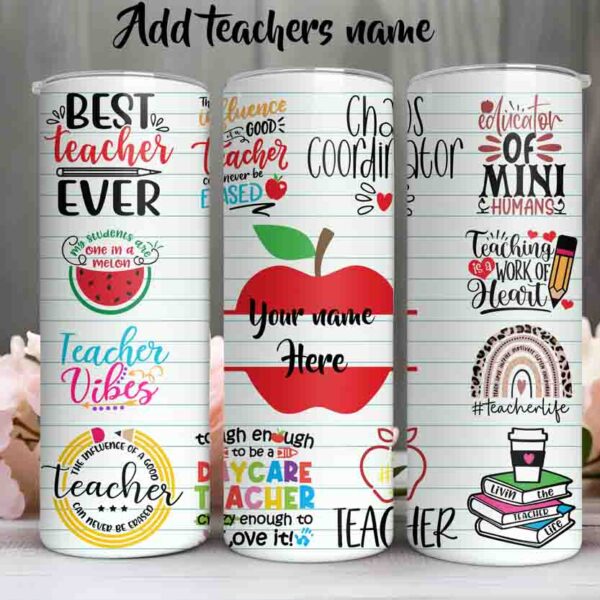 Teacher tumbler personalised