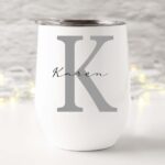 Wine tumbler initial and name
