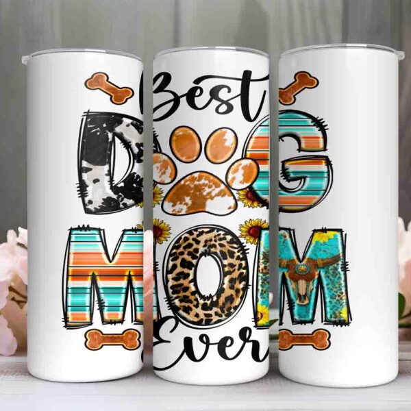 Dog Mom skinny tumbler J