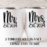 Mr and Mrs Wedding Tumbler set C