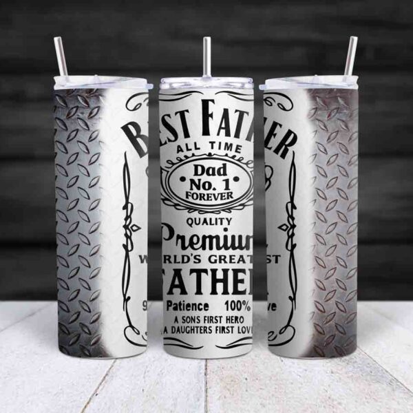 Skinny tumbler Dad best father