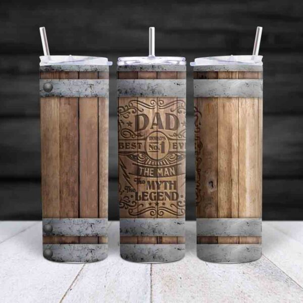 Skinny tumbler Dad best father cask
