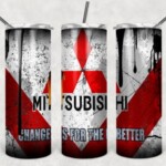 car skinny tumbler Mitsubishi