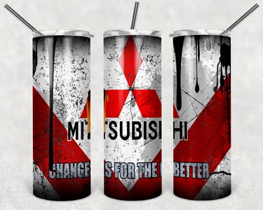 car skinny tumbler Mitsubishi