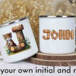 Animal initial and name mug