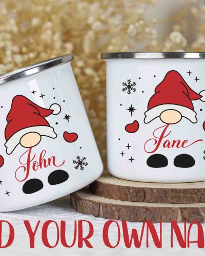 Christmas enamel mug Gnome