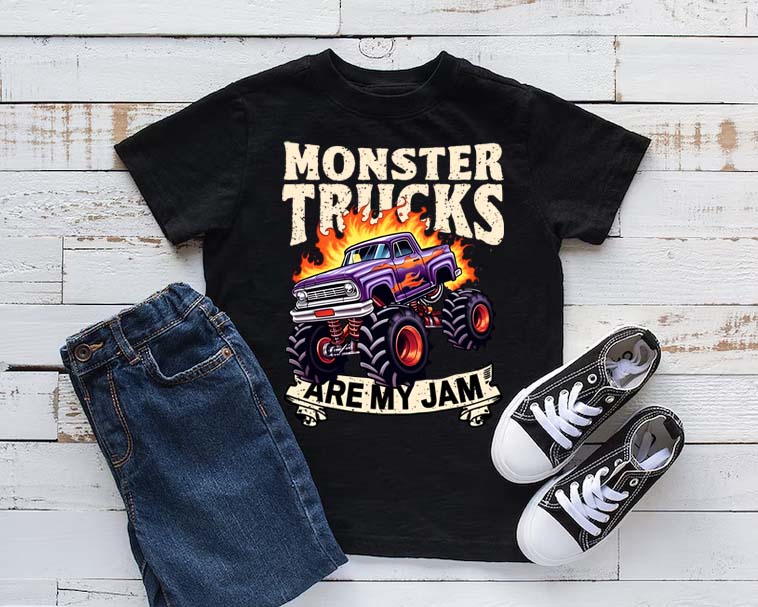 Monster trucks are my jam T-shirt 5