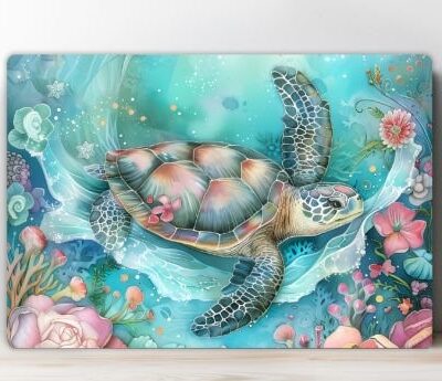 Cutting board with a turtle 1