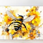 Cutting board with bee