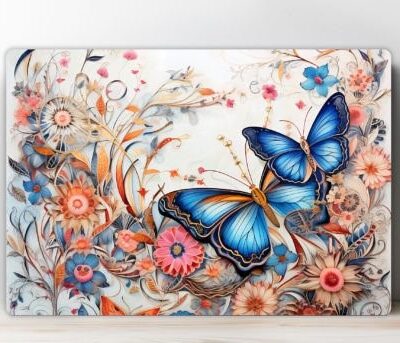 Cutting board with Butterflies