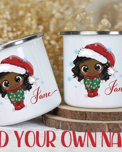 Christmas Character Girl enamel mug A