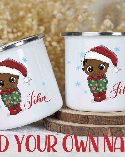 Christmas Character boy Enamel mug