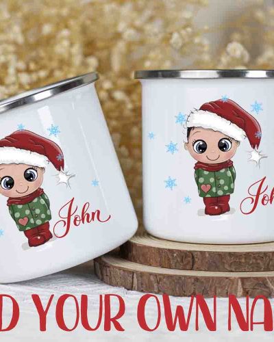 Christmas Character Enamel mug boy A