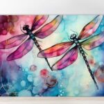 Cutting board with dragon fly1