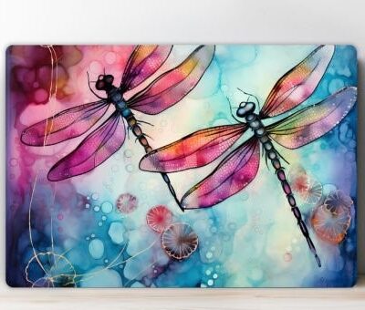 Cutting board with dragon fly1