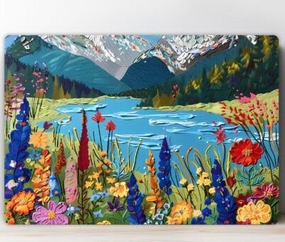 Cutting board with flowers 6