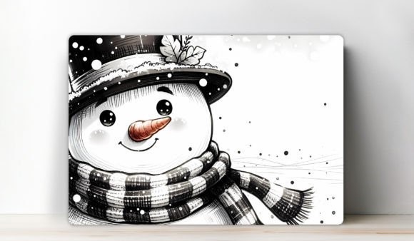 Cutting board with Snowman