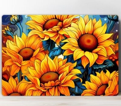 Cutting board with sunflowers 1
